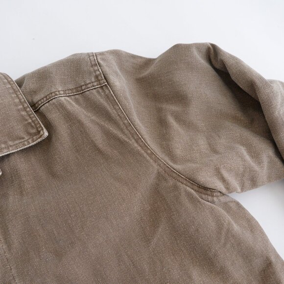 Vintage 90S Wolverine Brown Fleece Lined Button Up Denim Jacket Size Medium - Picture 12 of 12